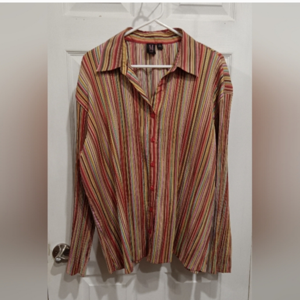 Milano Vibrant Striped Button Down Shirt
